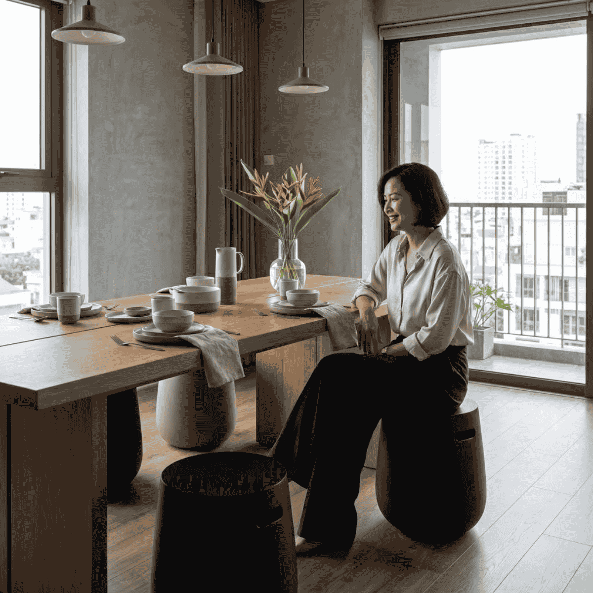 Các Góc Nhà Có Thể Decor Nội Thất Phối Hợp Cùng Bàn/Đôn Xi Măng