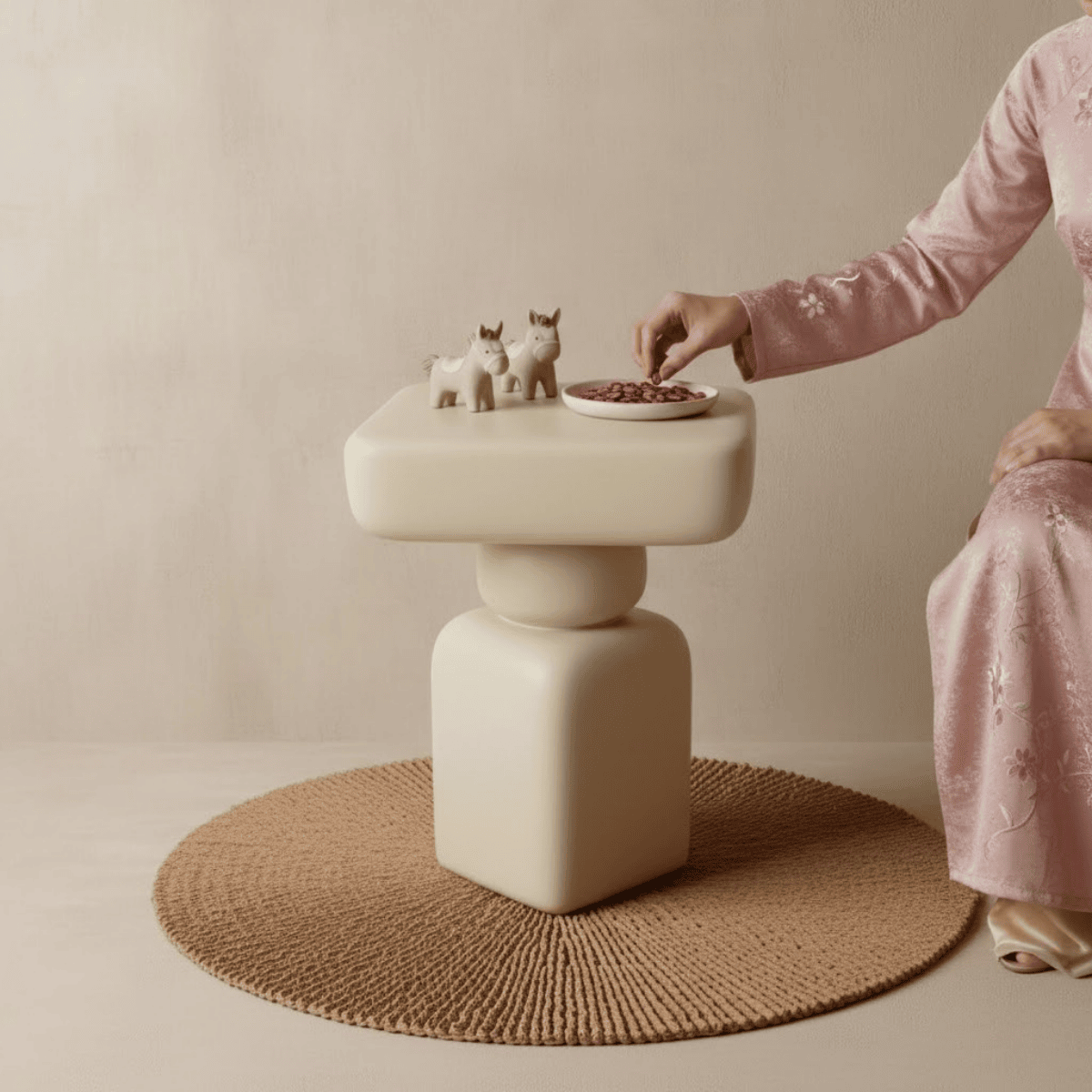 Nội Thất Trend 2026: Tại Sao “Soft Brutalism” (Thô Mộc Mềm Mại) Lại Lên Ngôi Dịp Tết Này?