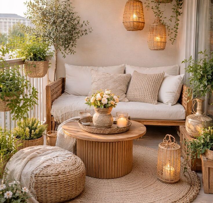 Decor: Biến Ban Công Chung Cư 3m² Thành “Resort Tại Gia” Đón Tết