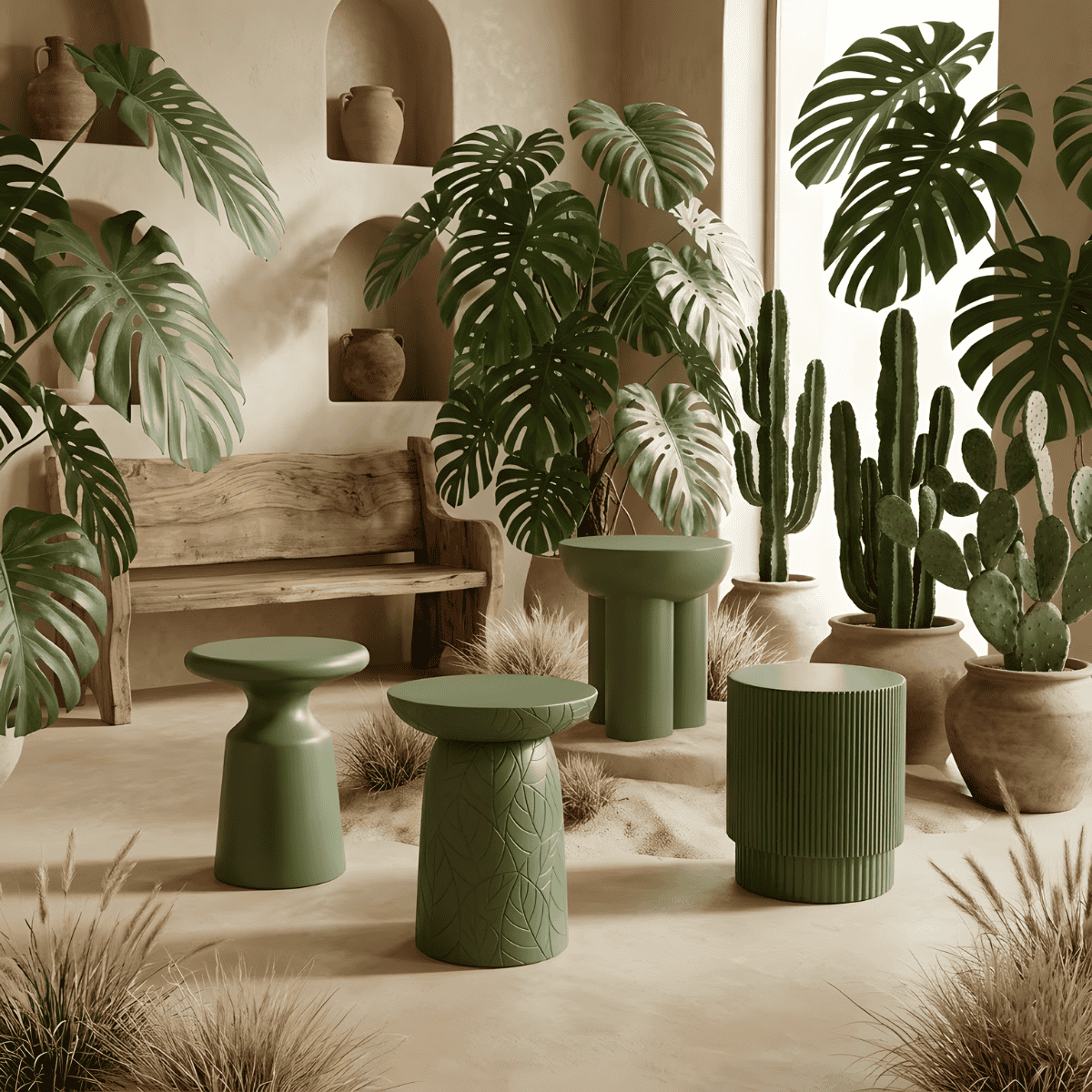 Nội Thất Bàn Ghế Xi Măng Nhẹ – Chân Ái Cho Thời Tiết Giao Mùa Xuân – Hè