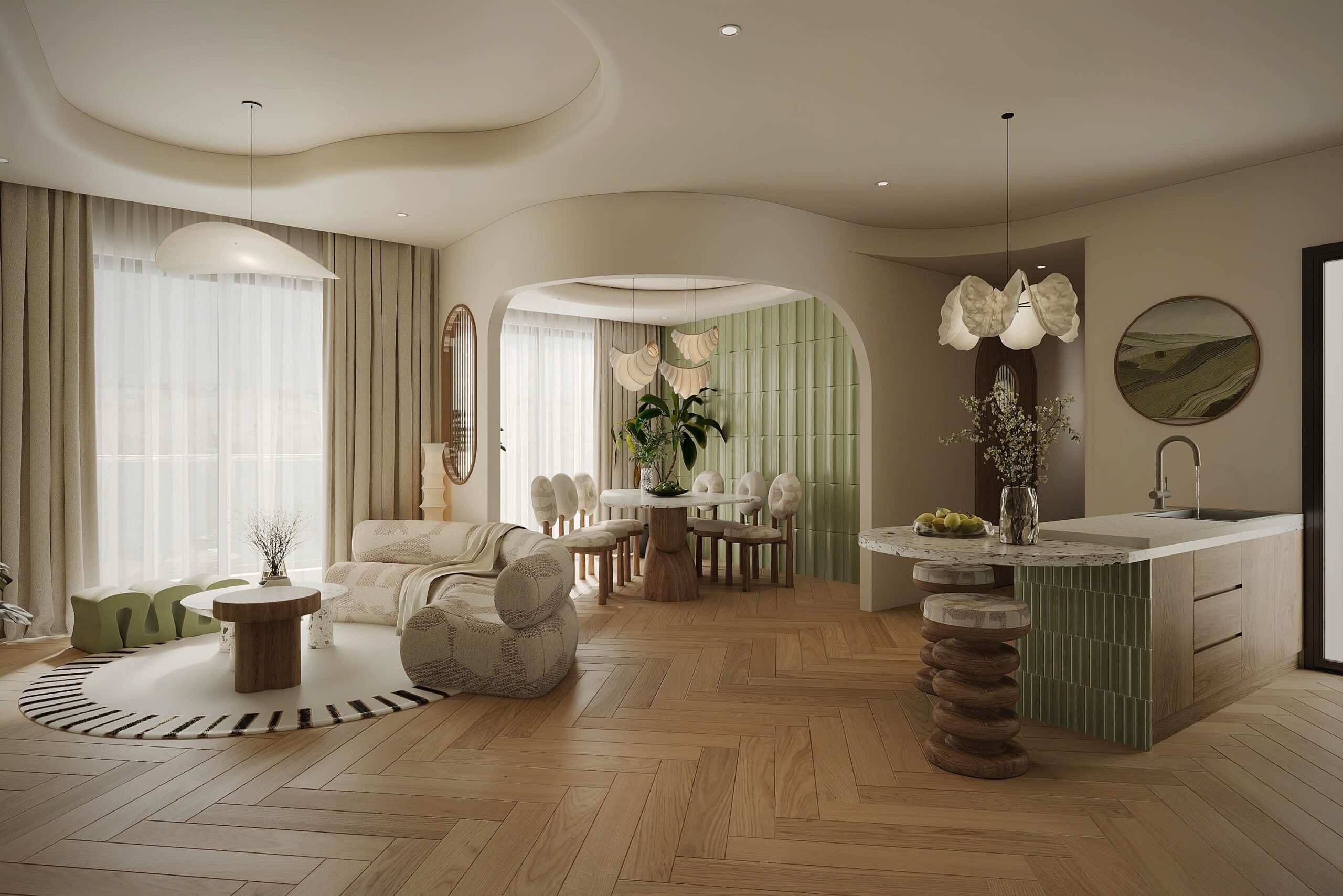 Dự Án Matcha & Croissant Apartment: Khi Hương Vị Ngọt Ngào Hòa Quyện Vào Không Gian Sống
