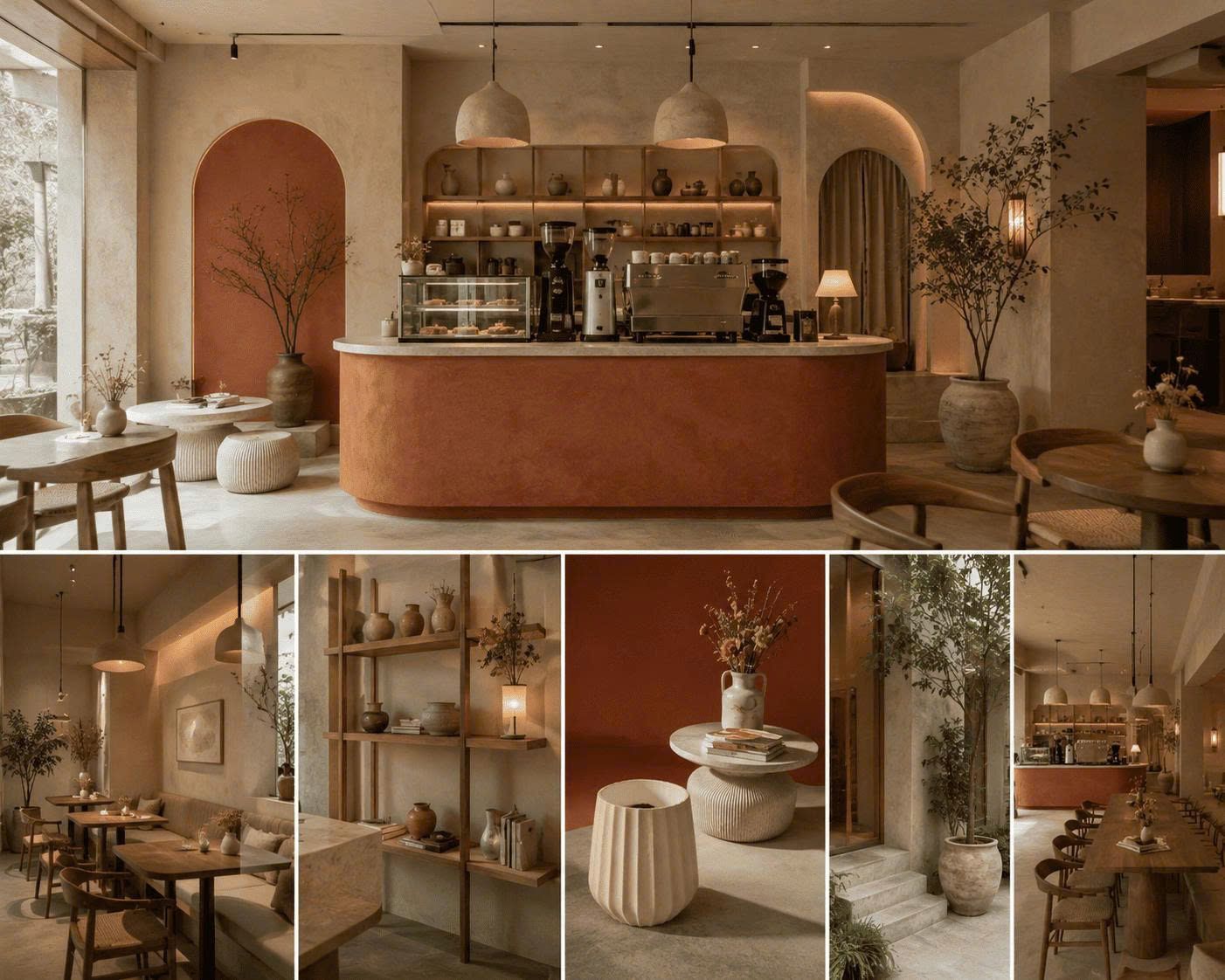 Nội thất cafe Hà Nội 2026: Đột phá doanh thu với làn sóng Wabi-Sabi chữa lành