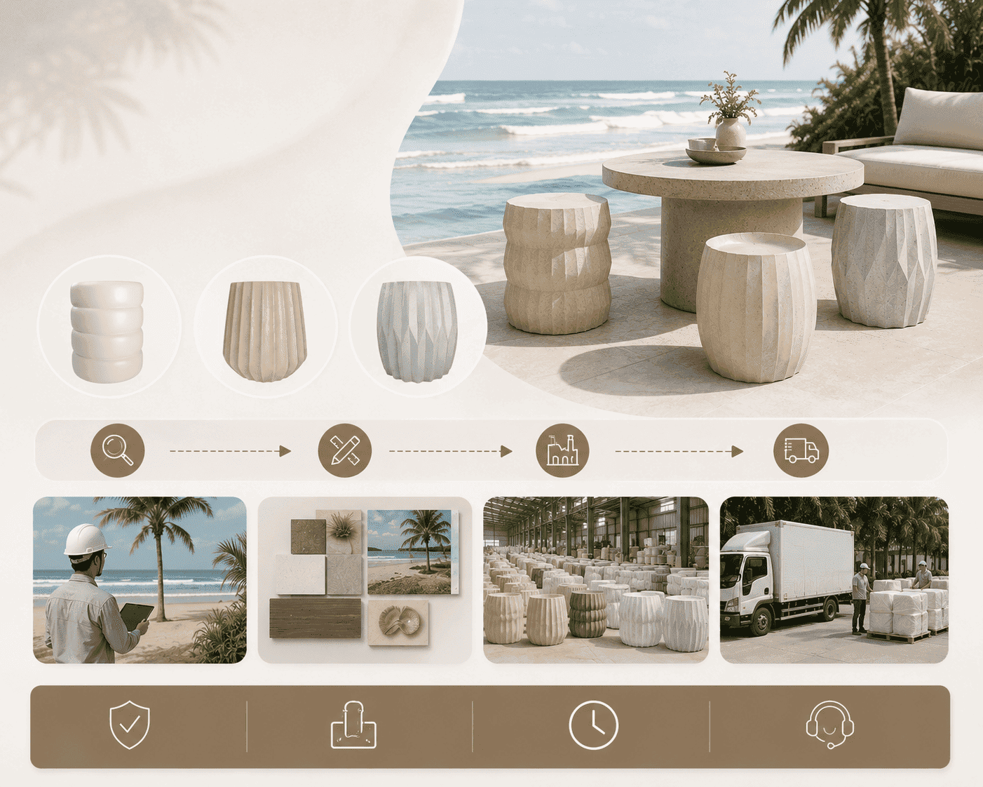 Thiết kế nội thất resort biển: Giải pháp bền vững và chuẩn gu nghỉ dưỡng