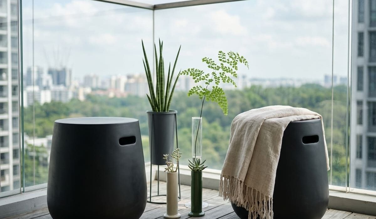 Decor ban công chung cư nhỏ chuẩn phong cách Coastal Việt: Chỉ cần 2m² và 2 món đồ