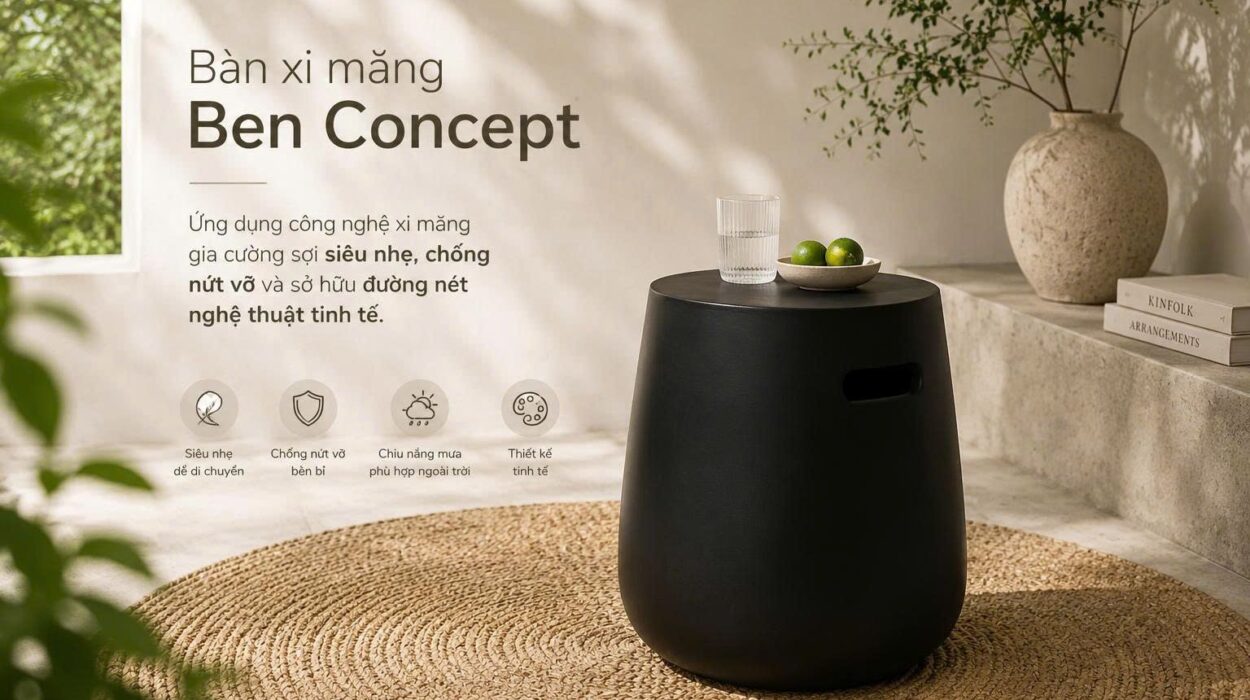3 Lý Do & Cách Phối Bàn Xi Măng x Chiếu Cói: Bản Phối Vật Liệu Mộc Mạc Mát Lạnh Cho Mùa Hè