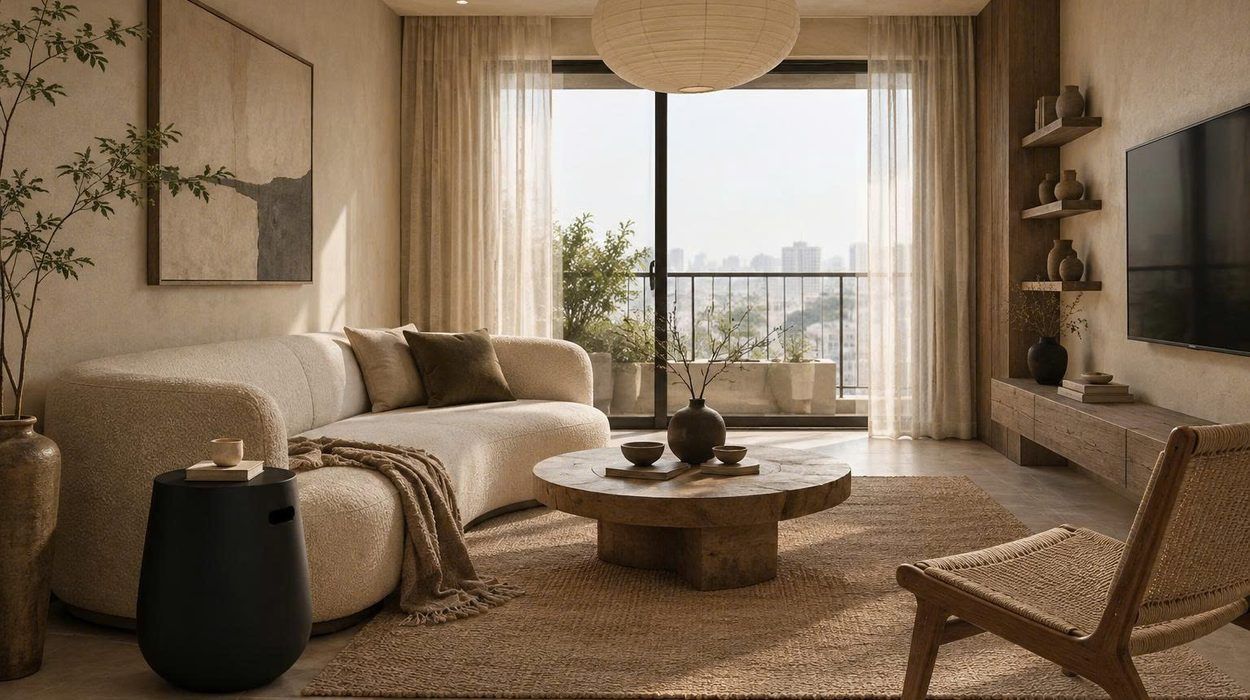 5 Ý Tưởng Thiết Kế Nội Thất Phòng Khách Wabi-Sabi Đón Mùa Giao Thoa Tràn Đầy Hơi Ấm