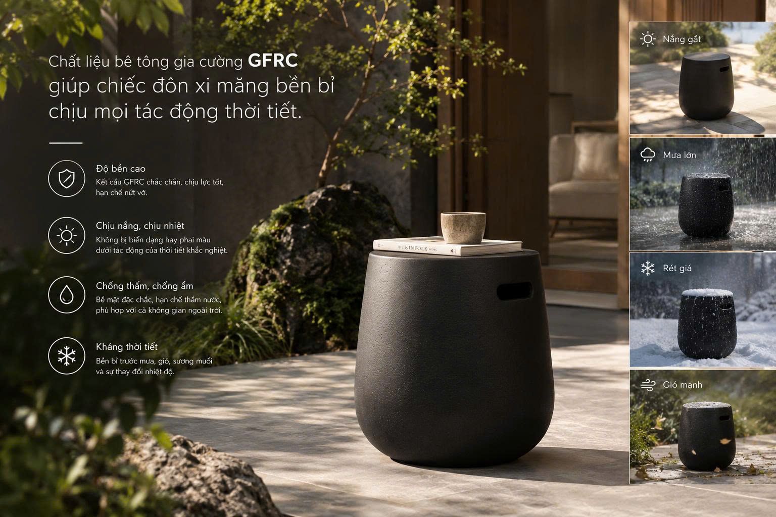 4 Thiết Kế Đôn Xi Măng Soft Brutalism: Tôn Vinh Dáng Bonsai Việt